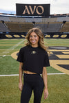 Colorado Logo Cloud Knit Boxy Crop Womens Tee