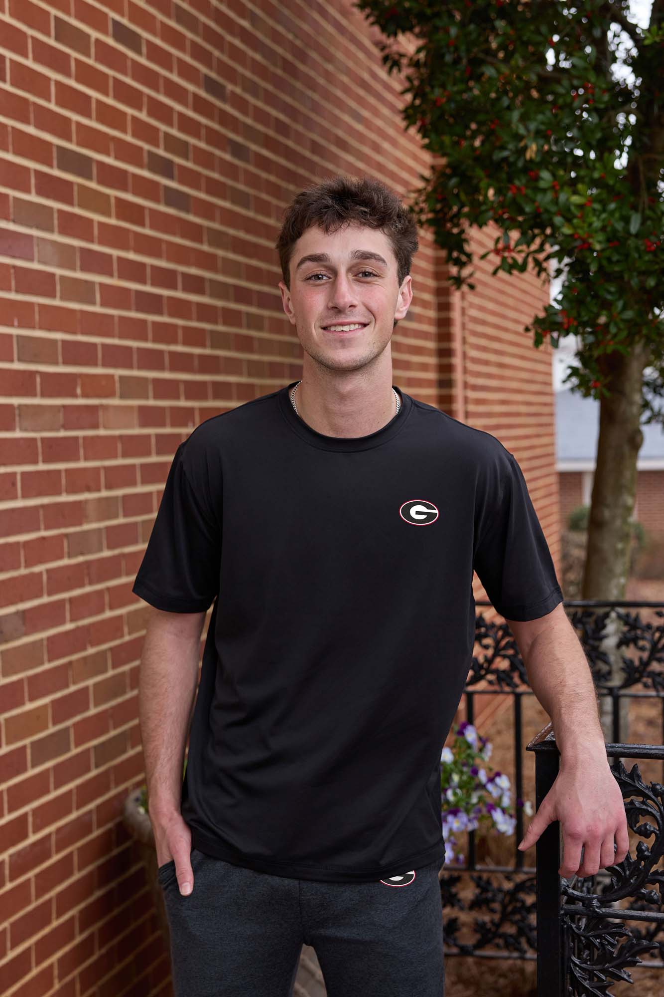 Georgia Logo Flex Form Mens Tee