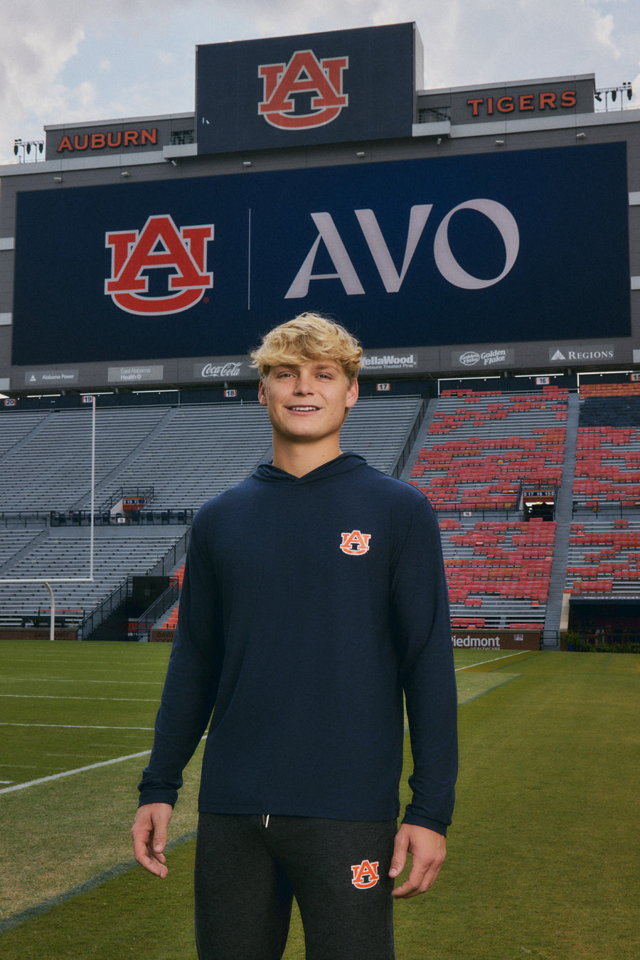 auburn university mens hoodie navy
