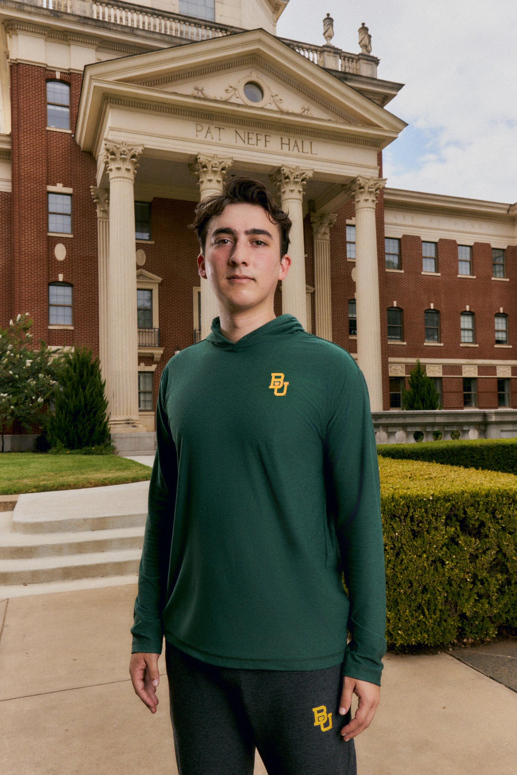 Baylor Logo Flex Form Mens Hoodie