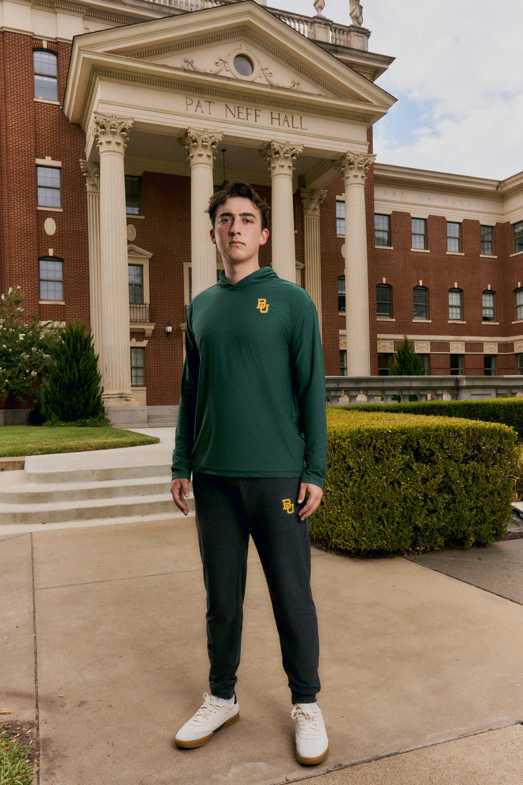 Baylor Logo Flex Form Mens Hoodie