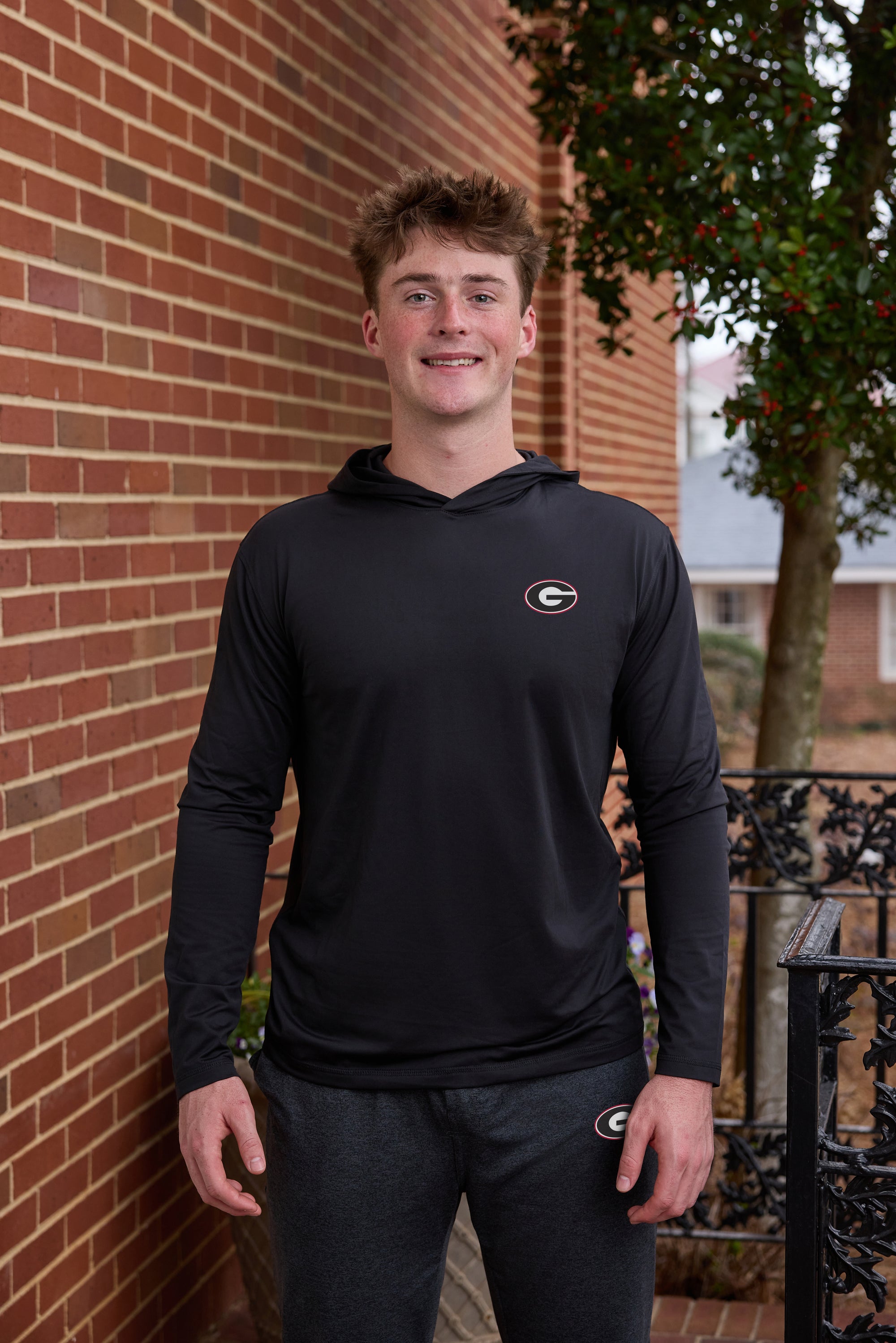 Georgia Logo Flex Form Mens Hoodie
