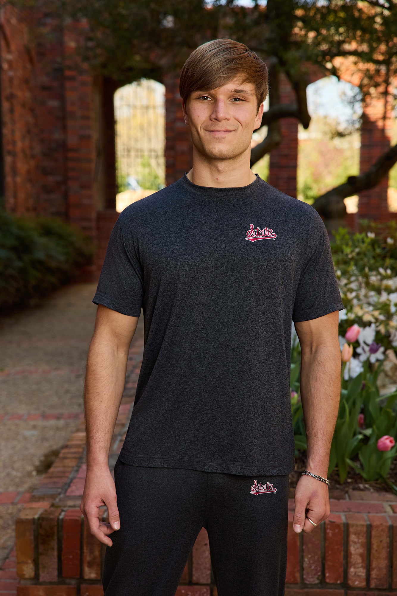 Mississippi State Logo FlowKnit Mens Tee