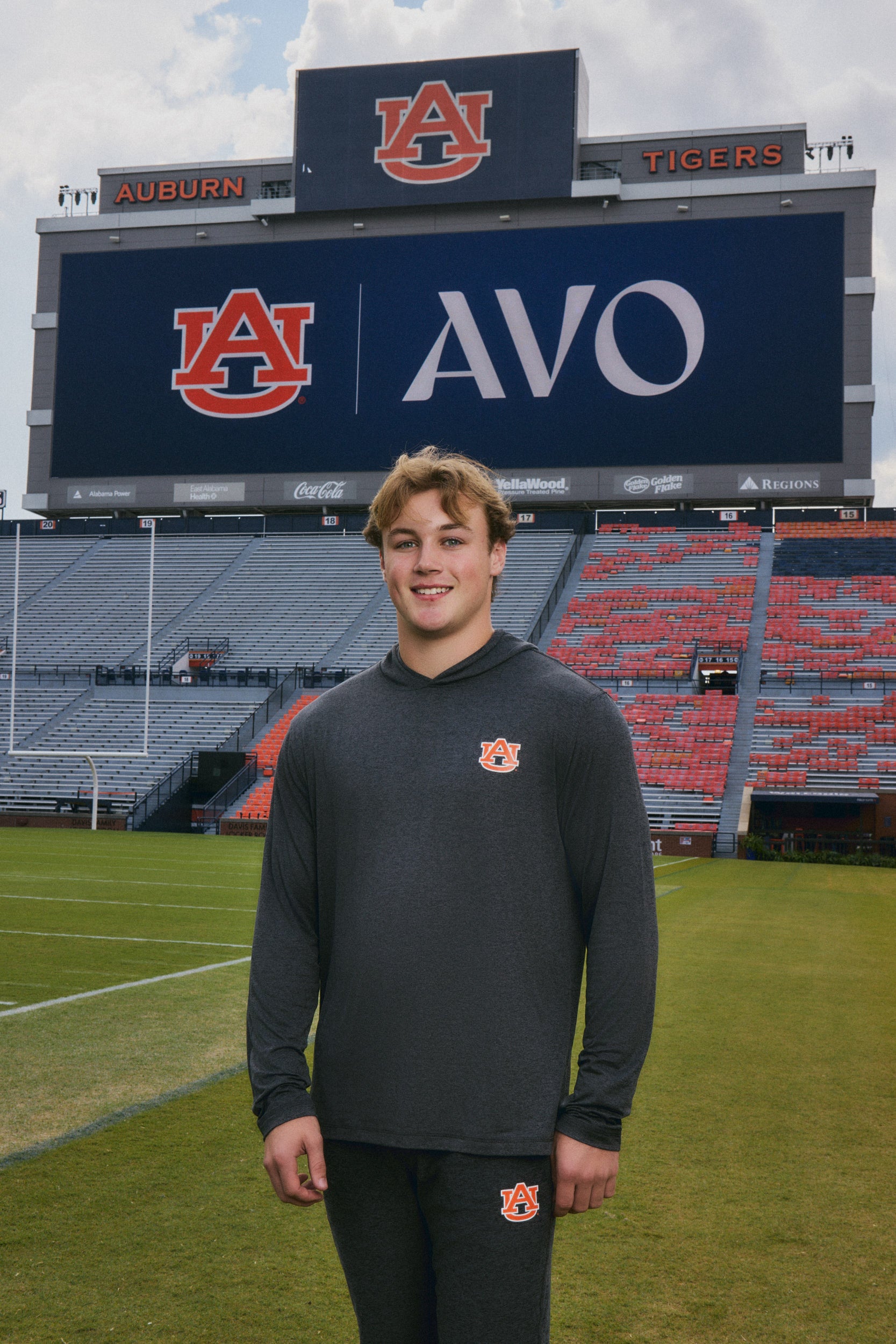 auburn university mens hoodie grey