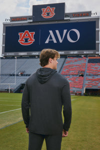 auburn university mens hoodie grey back