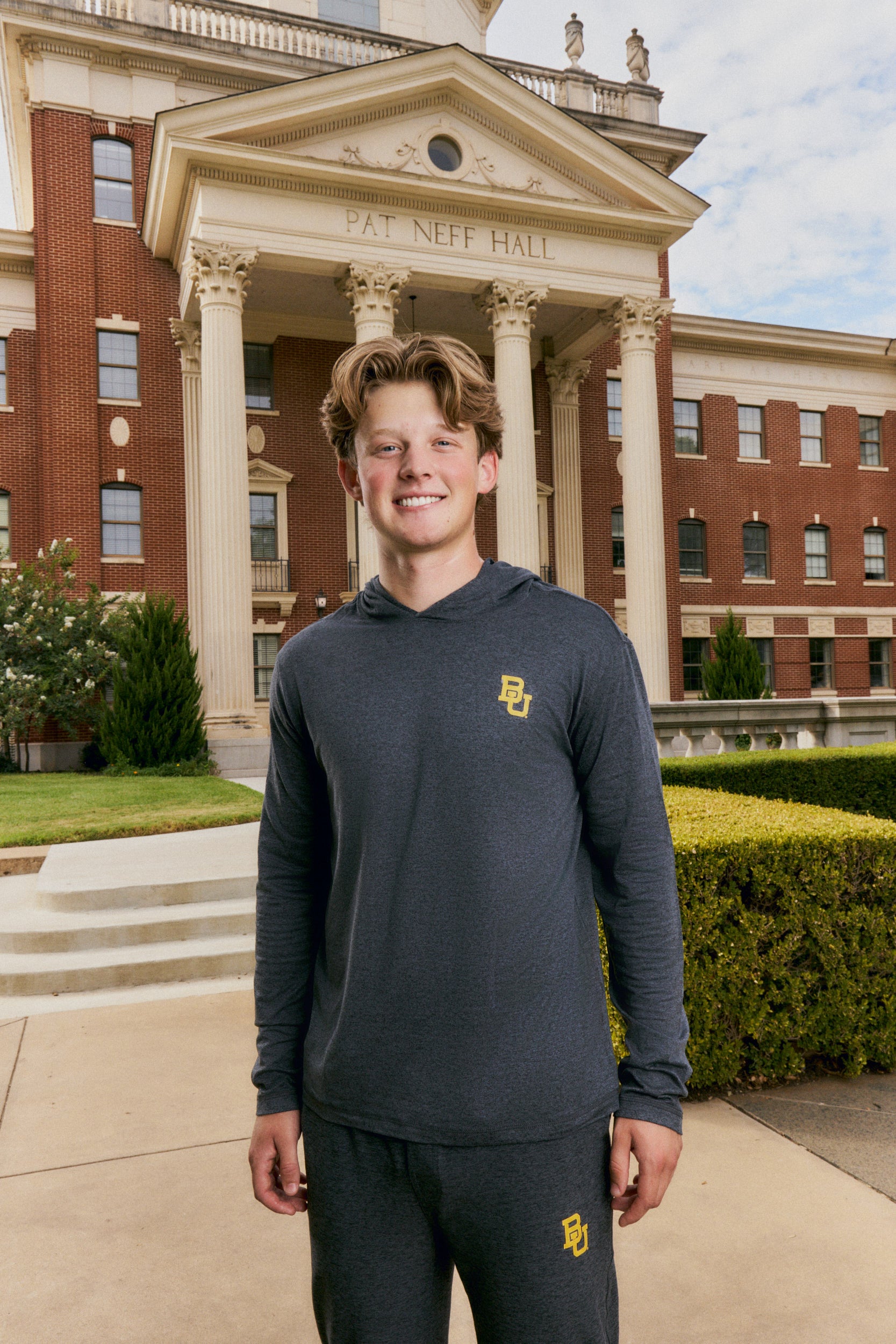 Baylor Logo FlowKnit Mens Hoodie