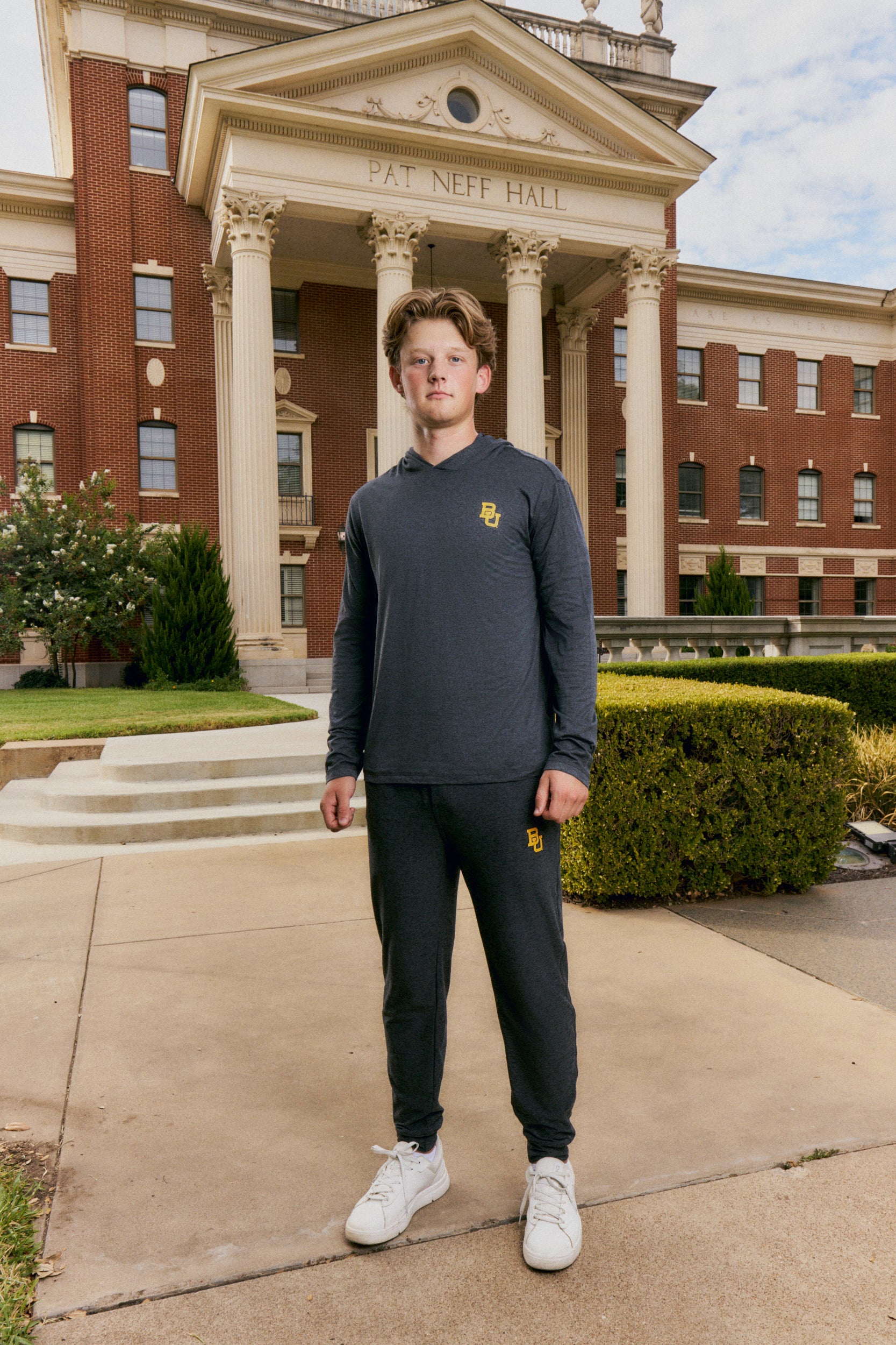 Baylor Logo FlowKnit Mens Hoodie