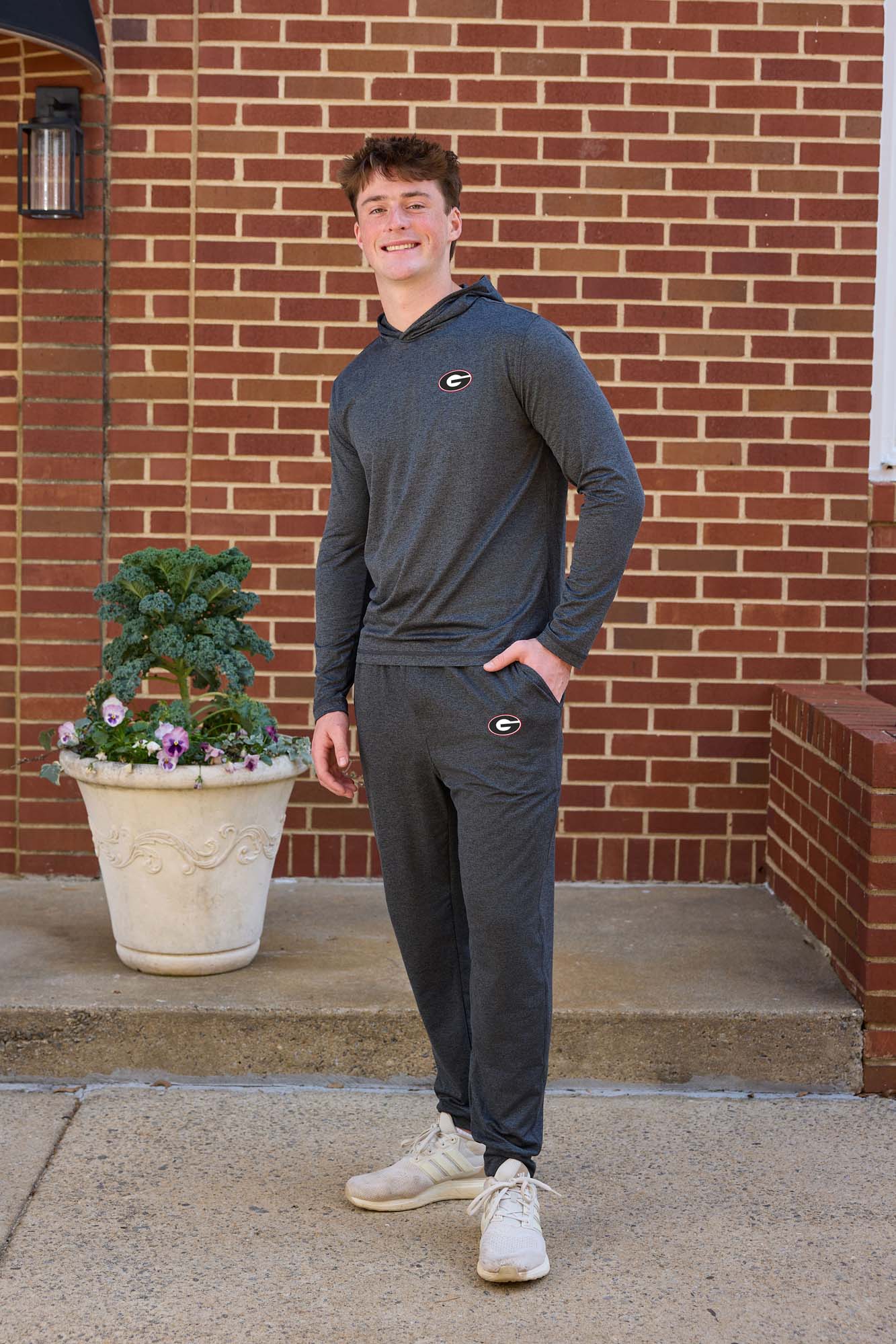 Georgia Logo FlowKnit Mens Hoodie