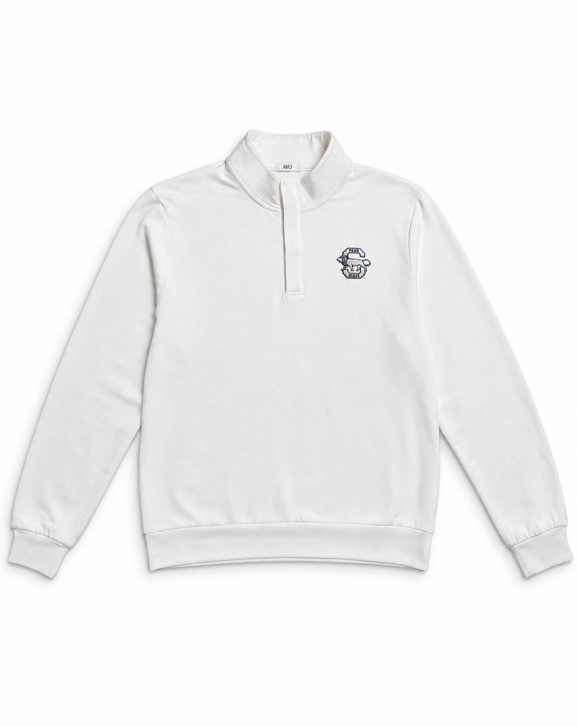 Penn State Men's Softest Fleece Quarter Zip with Grey & Navy Embroidered Vault Logo