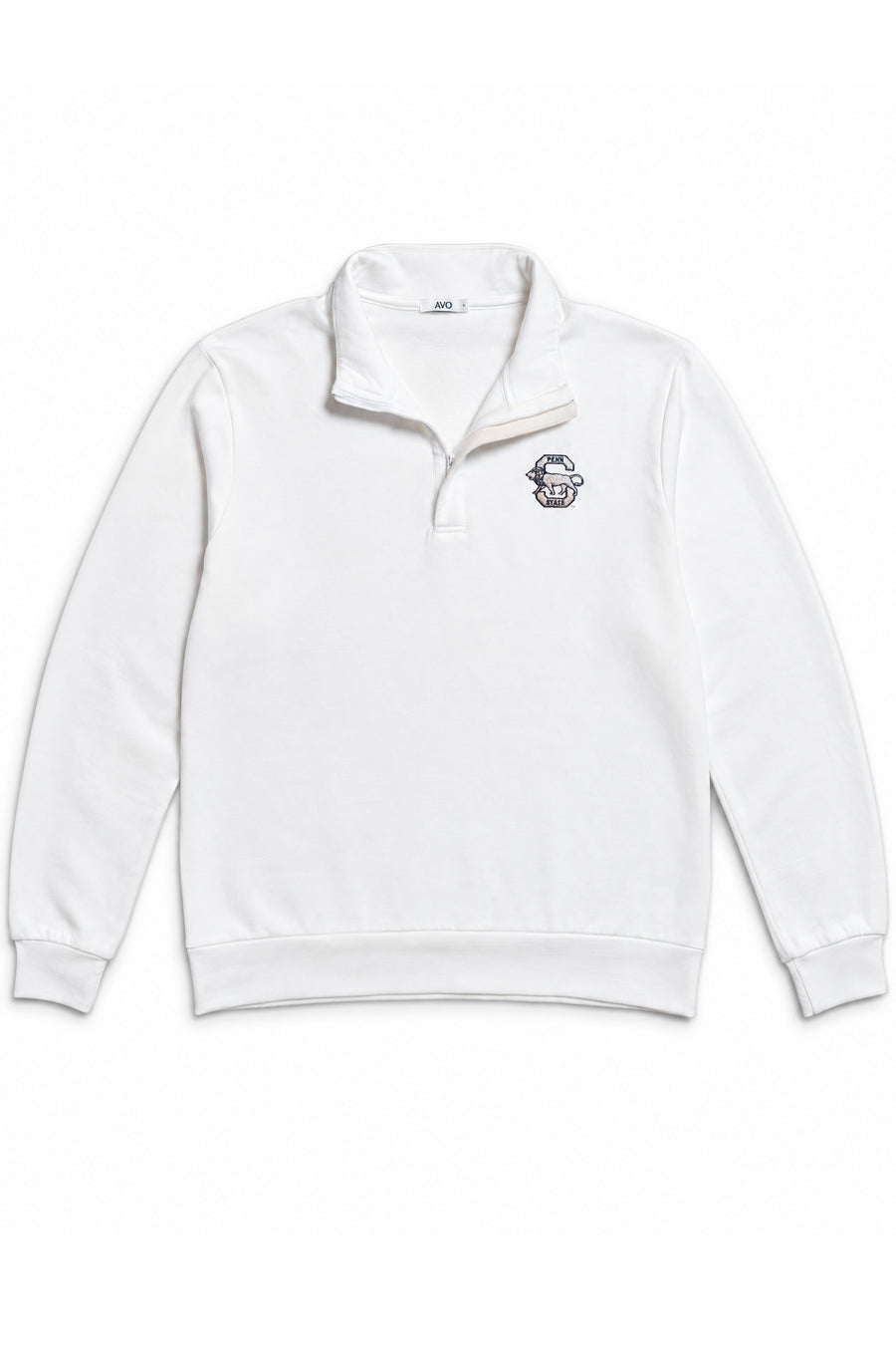 Quarter zip sweatshirt with vintage penn state logo