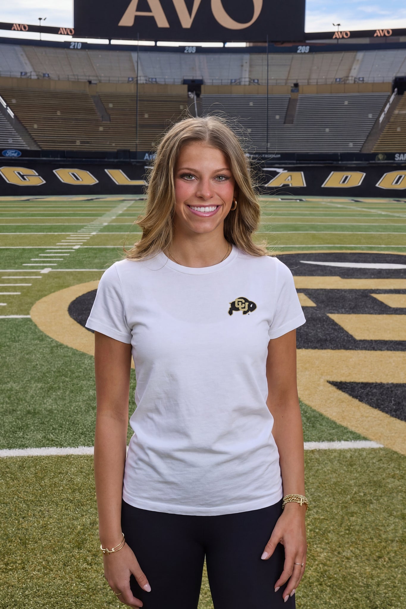 Colorado Logo Cloud Knit Crew Neck Womens Tee